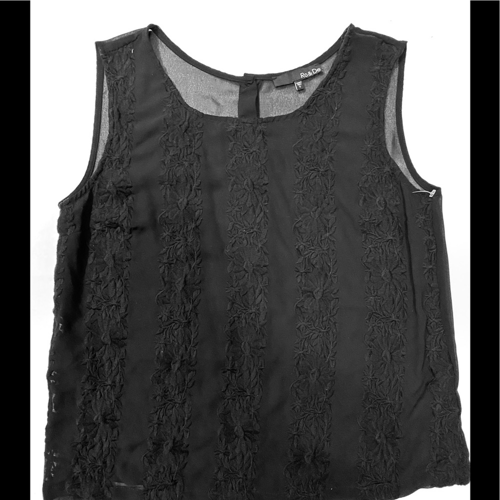 Ro & De Embroidered Tank Blouse